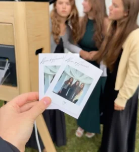 Photo booth prints and guest book