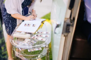 Photo booth prints and guest book