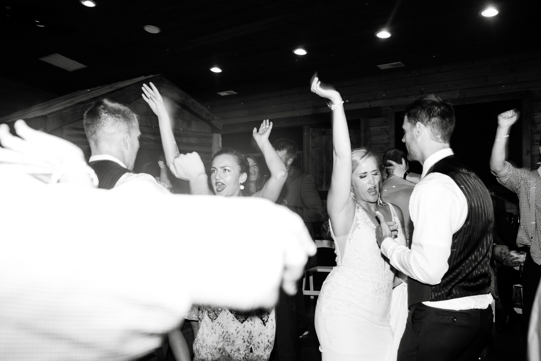 Dance floor in black and white